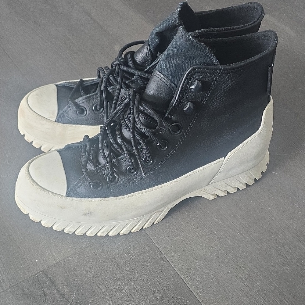 Water Proof Converse Black and White Athletic Shoes